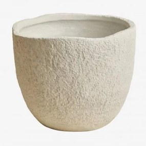 Vaso De Cimento Nuria Branco & Ø30 Cm - ↑25 Cm - Sklum