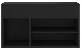 Banco sapateira 80x30x45 cm derivados de madeira preto