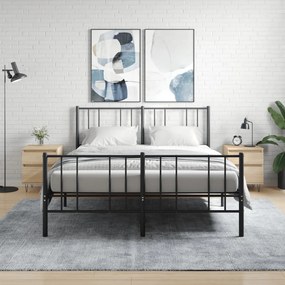 vidaXL Mesas de cabeceira 2pcs derivados de madeira carvalho sonoma
