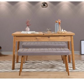 Mesa de Jantar Extensível Santiago – Pinho Atlântico – 120/153x77x75 c