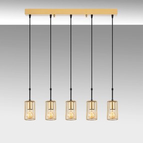 Candeeiro de Teto Kemtel – Dourado Brilhante – 80 x 9 x 121 cm