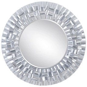 Espelho de Parede 118 X 10,2 X 118 cm Cristal Prata Poliuretano