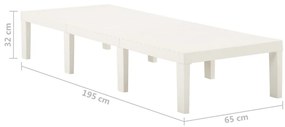 Espreguiçadeira plástico branco