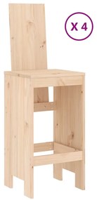 5 pcs conjunto de bar para jardim pinho maciço
