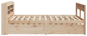 Cama sem colchão 120x190 cm madeira de pinho maciça