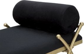 BANCO RIBBON 112,5X49X53 CM PRETO E DOURADO