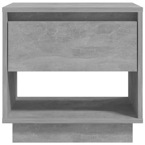 Mesas cabeceira 2pcs 45x34x44cm derivados madeira cinza-cimento