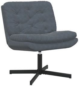 vidaXL Cadeira Relaxante Giratória Cinza Escuro 63 x 75 x 76 cm Veludo