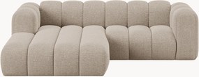 Sofá de canto modular em chenille Lupine (2 lugares)