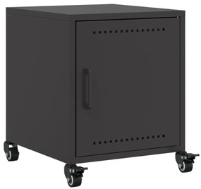 Mesas de cabeceira 2 pcs 36x39x43,5 cm aço preto