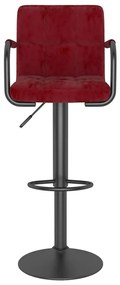 Bancos de bar 2 pcs veludo vermelho tinto