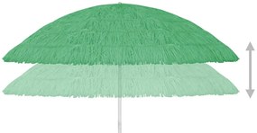 Guarda-sol de praia Hawaii 300 cm verde