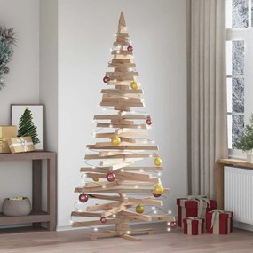 vidaXL Árvores de Natal Natural 210 cm Madeira de pinho maciça