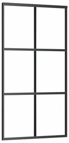 Porta deslizante c/ conj ferragens 102x205cm vidro ESG preto