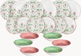 Conjunto de loiça em porcelana Madison Lolita, 6 pessoas, conjunto de 18