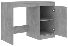 Secretária 100x50x76 cm derivados de madeira cinzento cimento