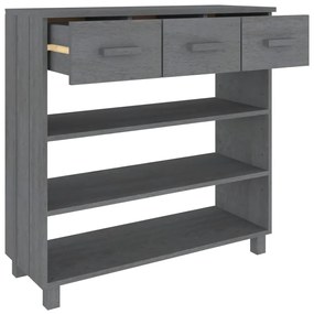 Mesa consola HAMAR 90x35x90 cm pinho maciço cinza-escuro