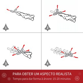 HOMCOM Árvore de Natal Artificial Ø69x150cm com 464 Ramas e 28 Pinhas