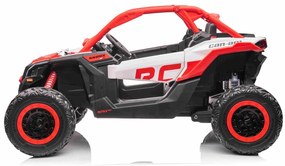 Carro elétrico para crianças 4x4 Can-am Maverick, 2 Lugares, suspensão dianteira e traseira, controle remoto de 2,4 Ghz, bateria portátil, 4 motores d