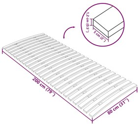 Estrado de ripas com 24 ripas 80x200 cm