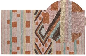 Tapete de lã multicolor 80 x 150 cm YOMRA Beliani