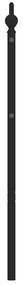 Cabeceira de cama 193 cm metal preto