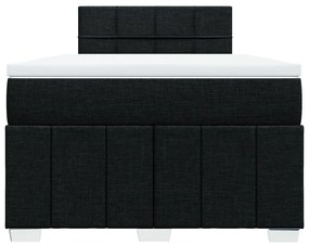 Cama boxspring com colchão 120x190 cm tecido preto