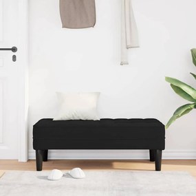 Banco Preto 113x57x39 cm Veludo