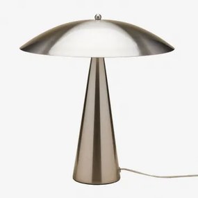 Candeeiro De Mesa Em Ferro Irune Cinzento Escovado - Sklum