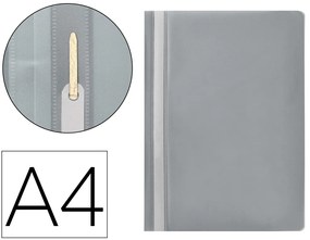 Bolsa Dossier Q-Connect Fastener em Plástico Din A4 Cinza