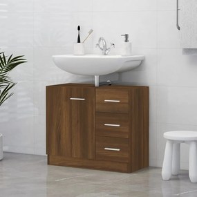 Móvel lavatório 63x30x54cm derivados madeira carvalho castanho
