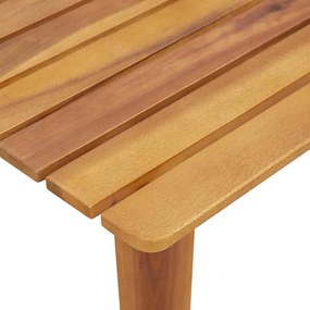 Conjunto de Cadeiras de Jardim com Mesa de Madeira Sólida de Acácia -