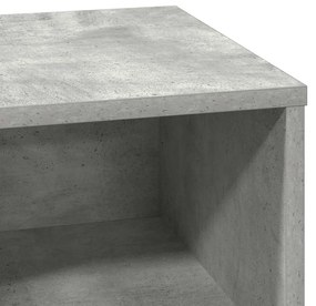 Mesas de cabeceira com LED 2 pcs betão cinza 50x34.5x50 cm