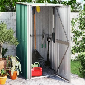 Abrigo de jardim 118,5x97x209,5 cm aço galvanizado verde