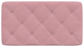 Almofadão de cabeceira 80 cm veludo rosa