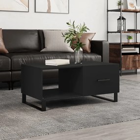 Mesa de Centro Portucale de 90cm - Preto Mate - Design Moderno