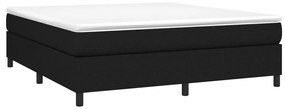 Estrutura de cama sem colchão 160x200 cm tecido preto