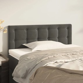 vidaXL Cabeceira de cama veludo 90x5x78/88 cm cinzento-escuro