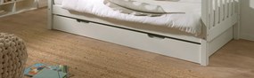 Cama infantil FRITZ (90x200) + Gaveta inferior + Estrado Branca