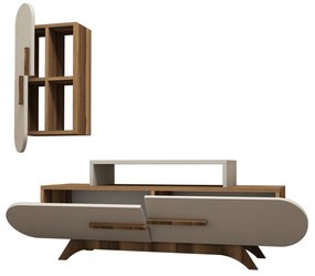 Unidade de TV Rose S – Nogueira/Creme – 145x49,8x36,8 cm