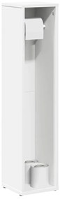 Móvel p/ casa de banho c/ suporte de rolos 20,5x20x90 cm branco