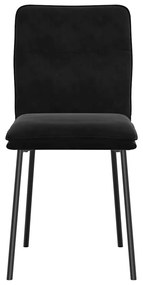 Cadeiras de jantar 4 pcs veludo preto