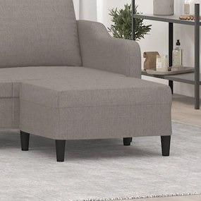 vidaXL Apoio de pés 70x55x41 cm tecido cinza-acastanhado