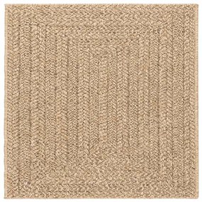 Tapete ZIZUR 120x120 cm aspeto de juta interior e exterior