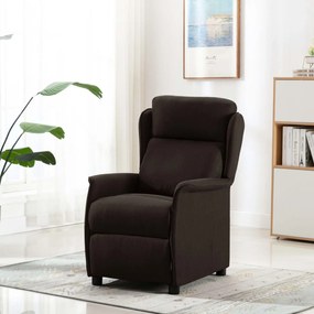 Cadeira de Massagem em Tecido Marrom Escuro