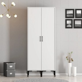 Roupeiro Kumsal SS – Branco – 80 cm x 47,5 cm x 201,4 cm