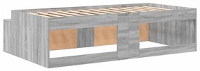 Estrutura de Cama Cinza Sonoma 100x200 cm