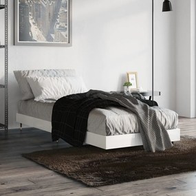Estrutura cama 75x190 cm derivados de madeira branco brilhante