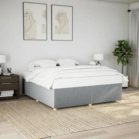 vidaXL Estrutura de cama sem colchão 180x200 cm tecido cinzento-claro
