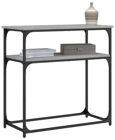 Mesa consola 75x35,5x75 cm derivados de madeira cinzento sonoma